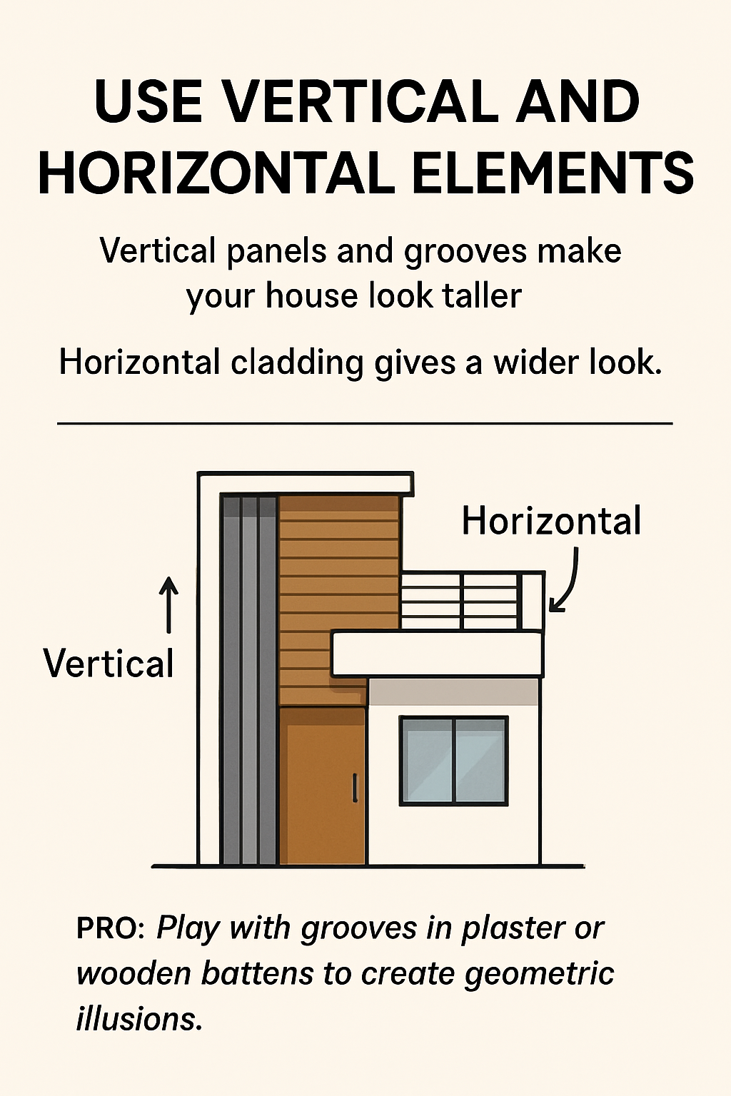 Use Vertical and Horizontal Elements