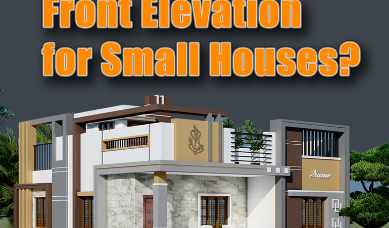 Modern small house front elevation design with stone cladding, balcony garden, and contemporary architectural style